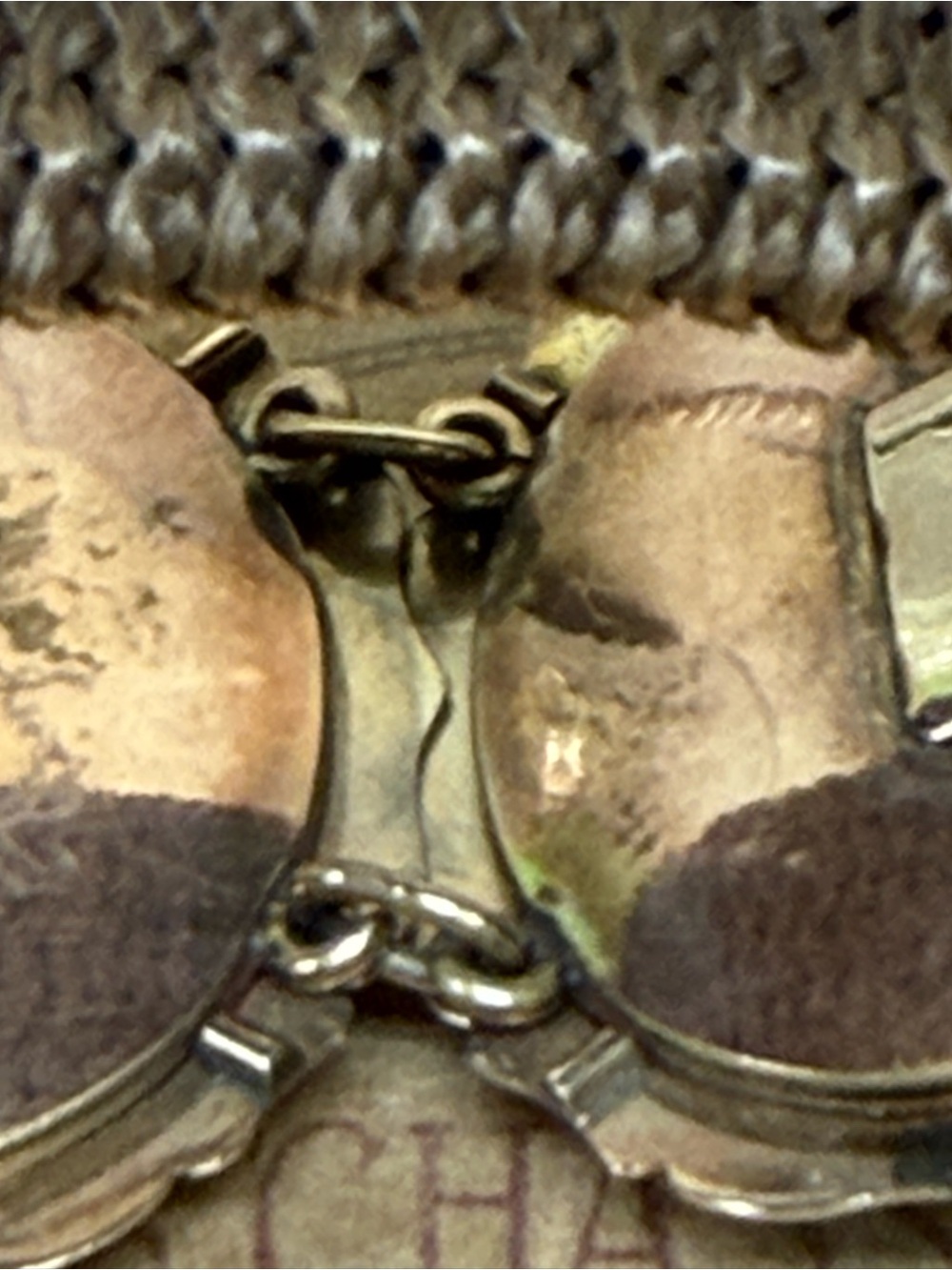 10K Gold Victorian Mourning Bracelet with Hair Band and 3 Hair Filled Lockets - Picture 11 of 15